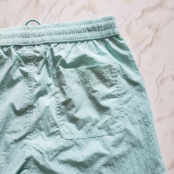 Womens Swim Shorts Small Mint Blue Mesh Pockets Draw String - Picture 2 of 5